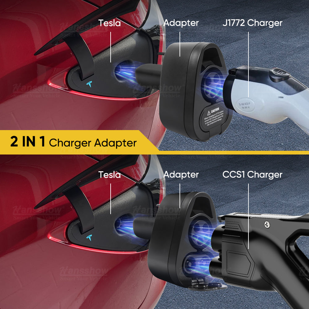 CCS1 x J1772 2-in-1 Charging Adapter for Model 3/Y(After Feb.2020 and 19-22 Original Supports CCS1)
