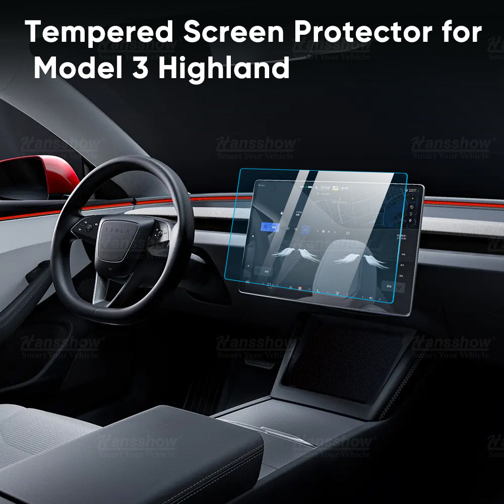 Tempered Glass Screen Film For Tesla Model 3 2024 Highland HD Display  Protector