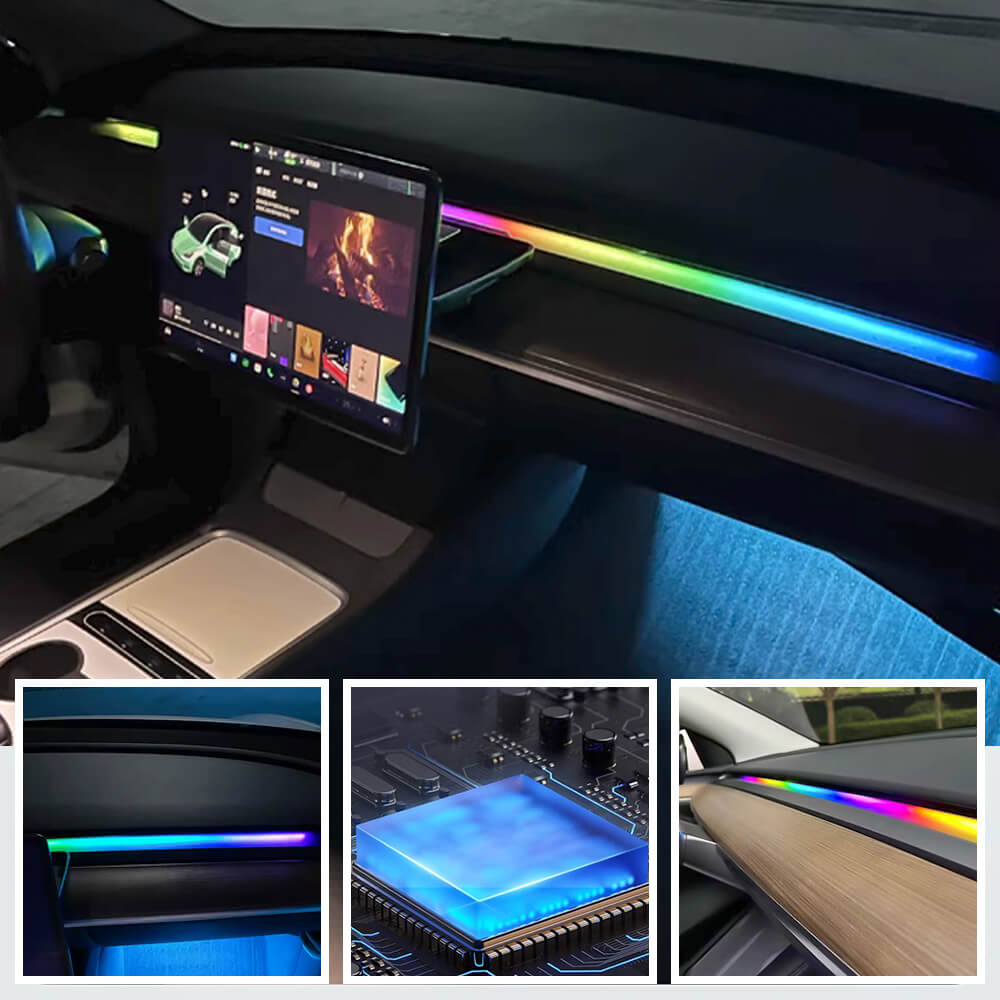 Hansshow Simple Air Vent RGB Light Strips For (19+) Tesla Model 3/Y