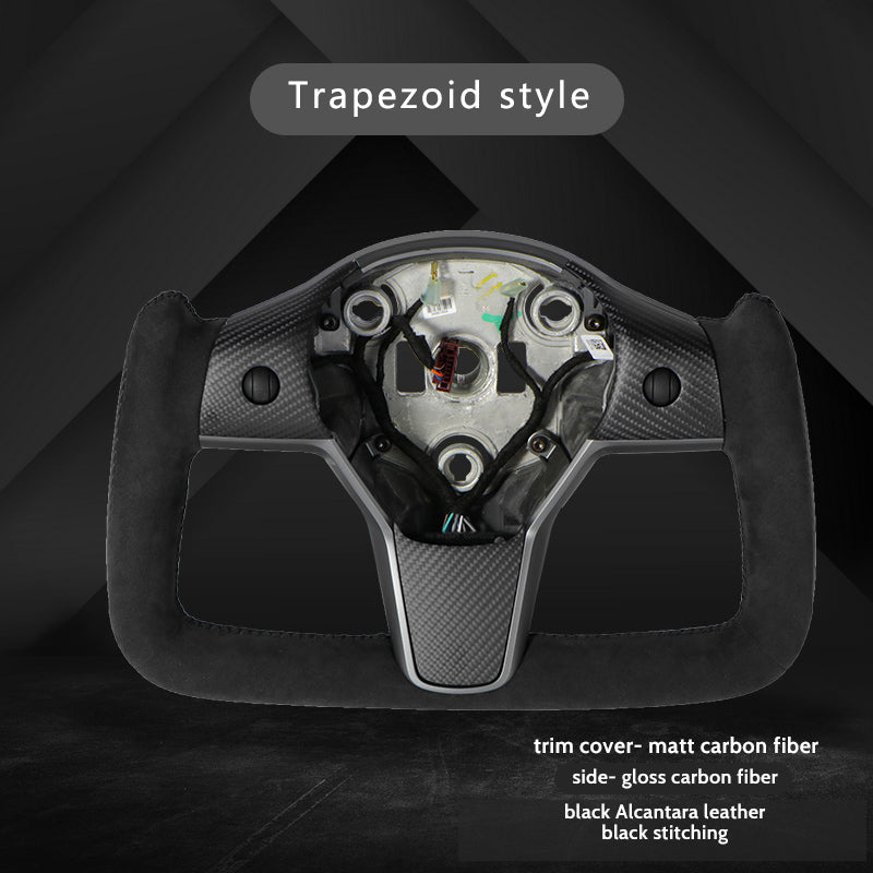 Trapezoid style steering wheel