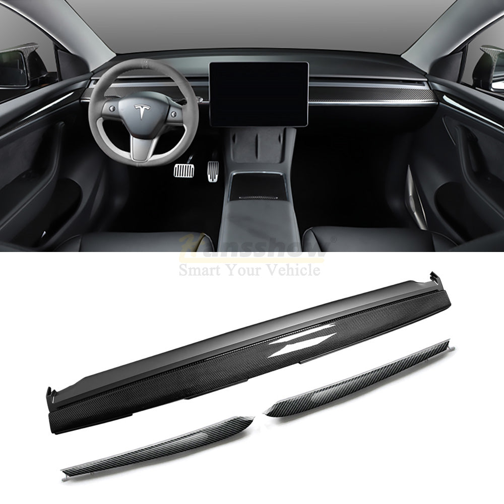 Glossy  carbon fiber dashboard and door trim panel kits