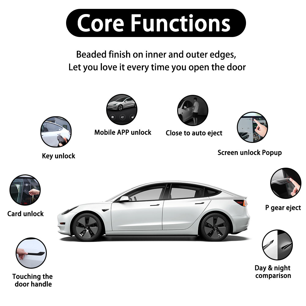 Auto prensent door handles core functions