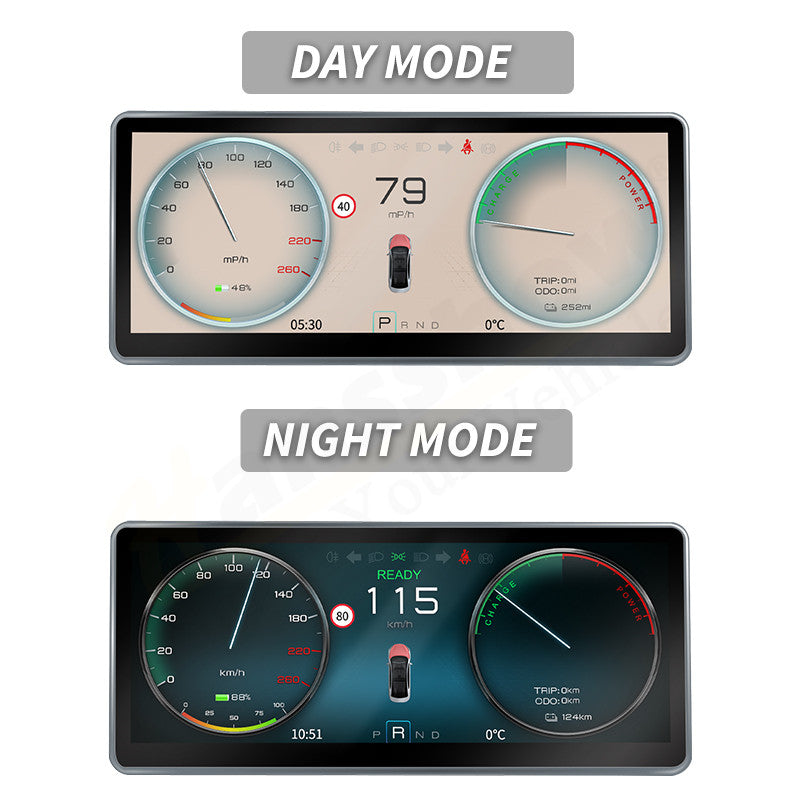 touch screen dashboard with Day and night mode function