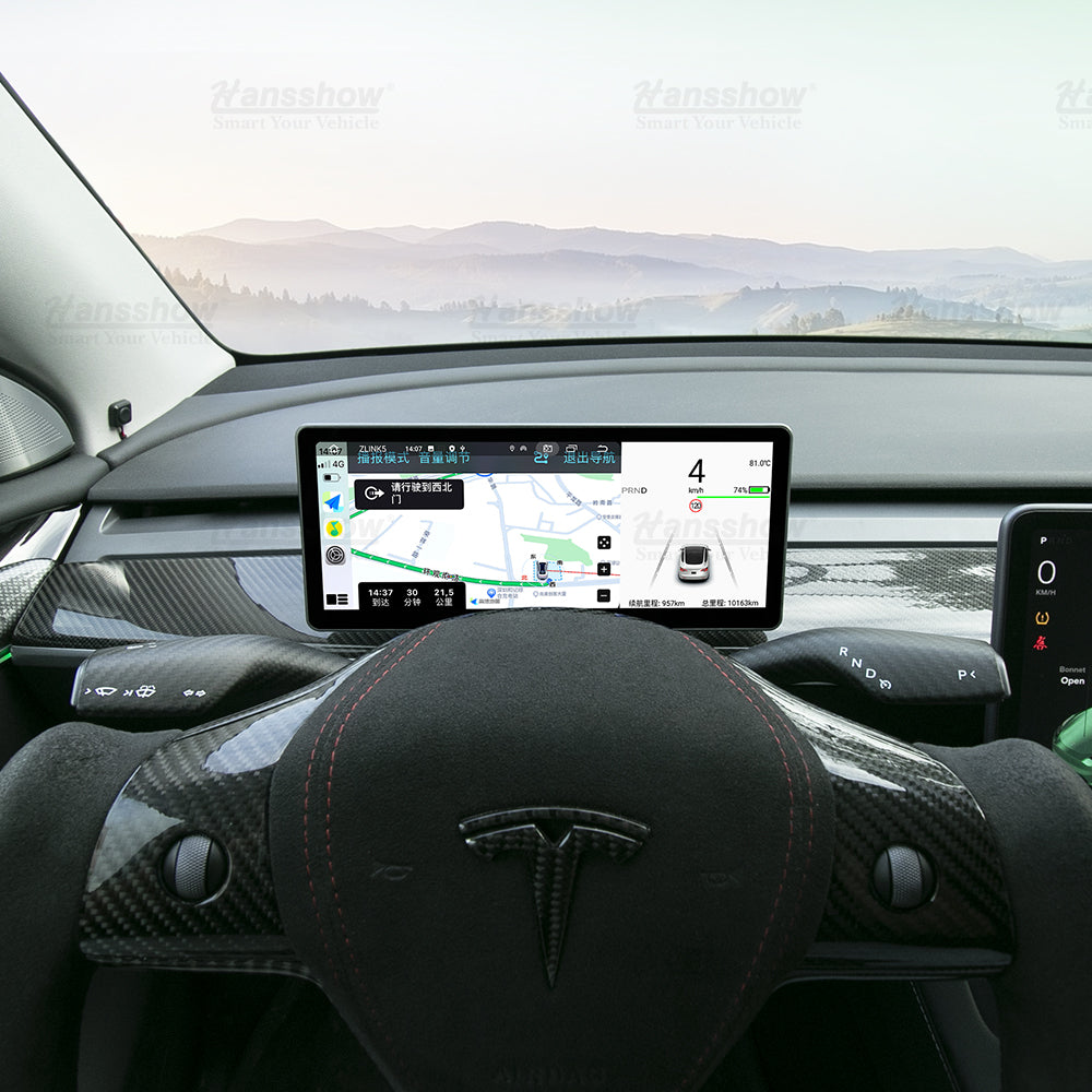Android 4G 10.25-inch Tesla Model 3 Y Instrument Cluster Heads Up Display|Hansshow