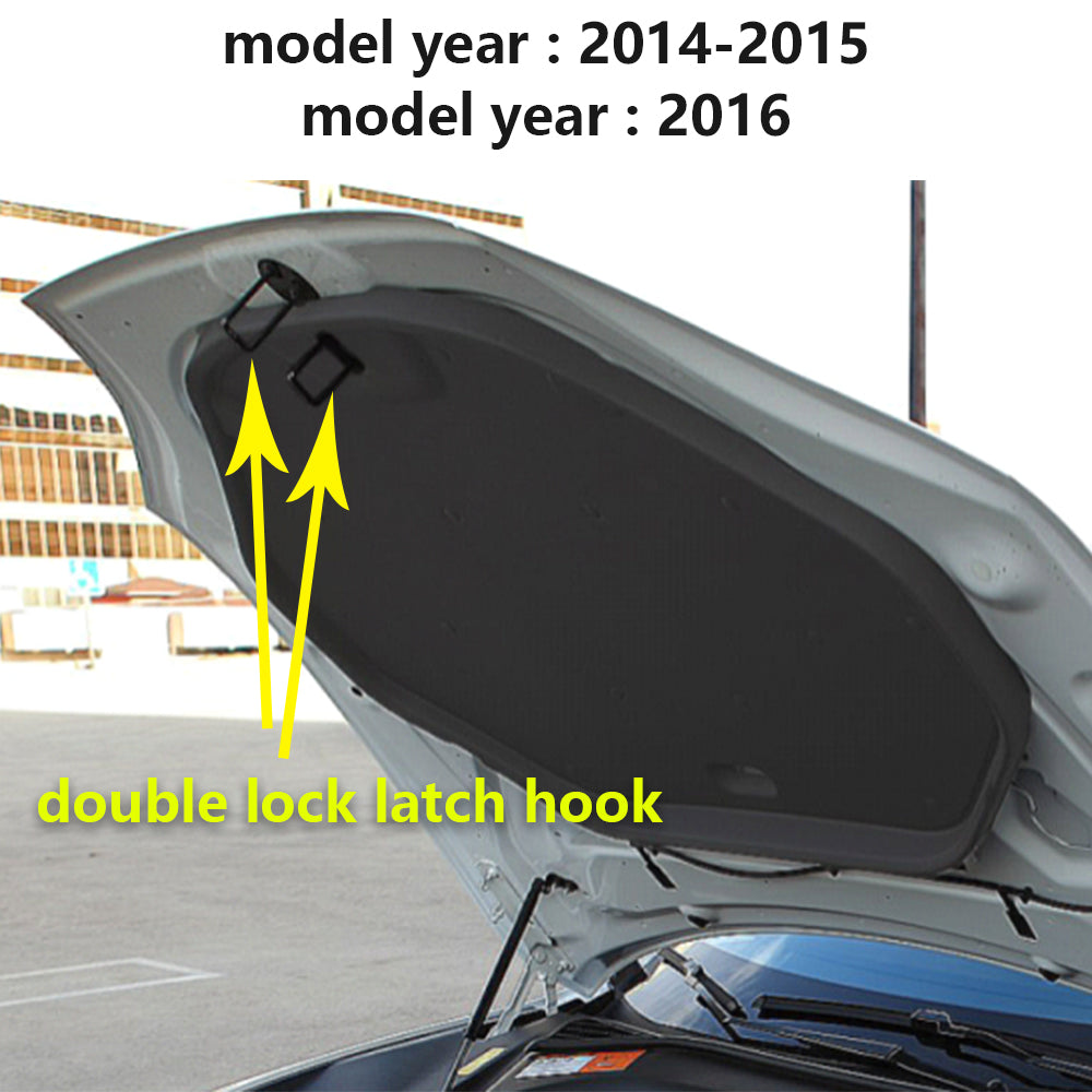 2014-2016 model s frunk have double lock latch hook
