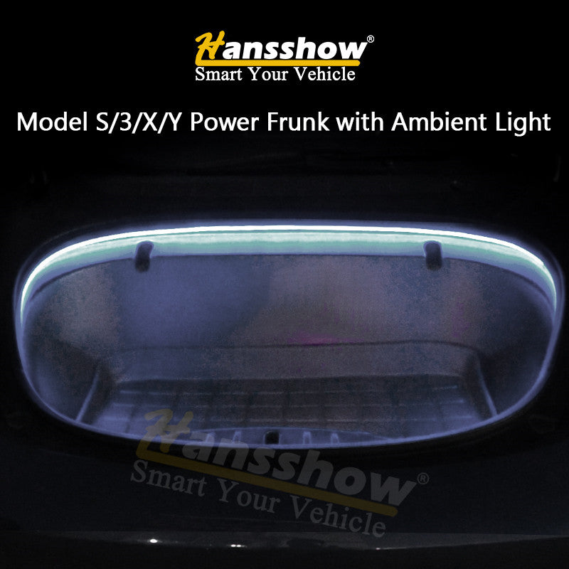 Model S/3/Y/X Power Frunk with white ambient lights