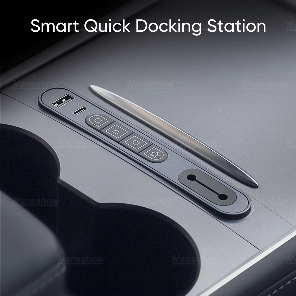 Hansshow 2021+ Model 3/Y Smart Control Expansion Dock: Enhanced Interior Functionality
