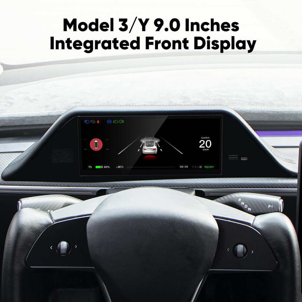 Hansshow FY9 Carplay Dashboard Screen for Tesla Model 3/Y: Enhanced Safety & Luxury Accessories Upgrade