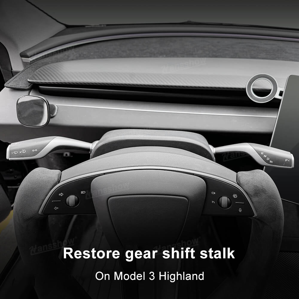 Hansshow Tesla Model 3 Highland Gear Shifter Switch Stalk Turn Signal Lever Kit OEM Style