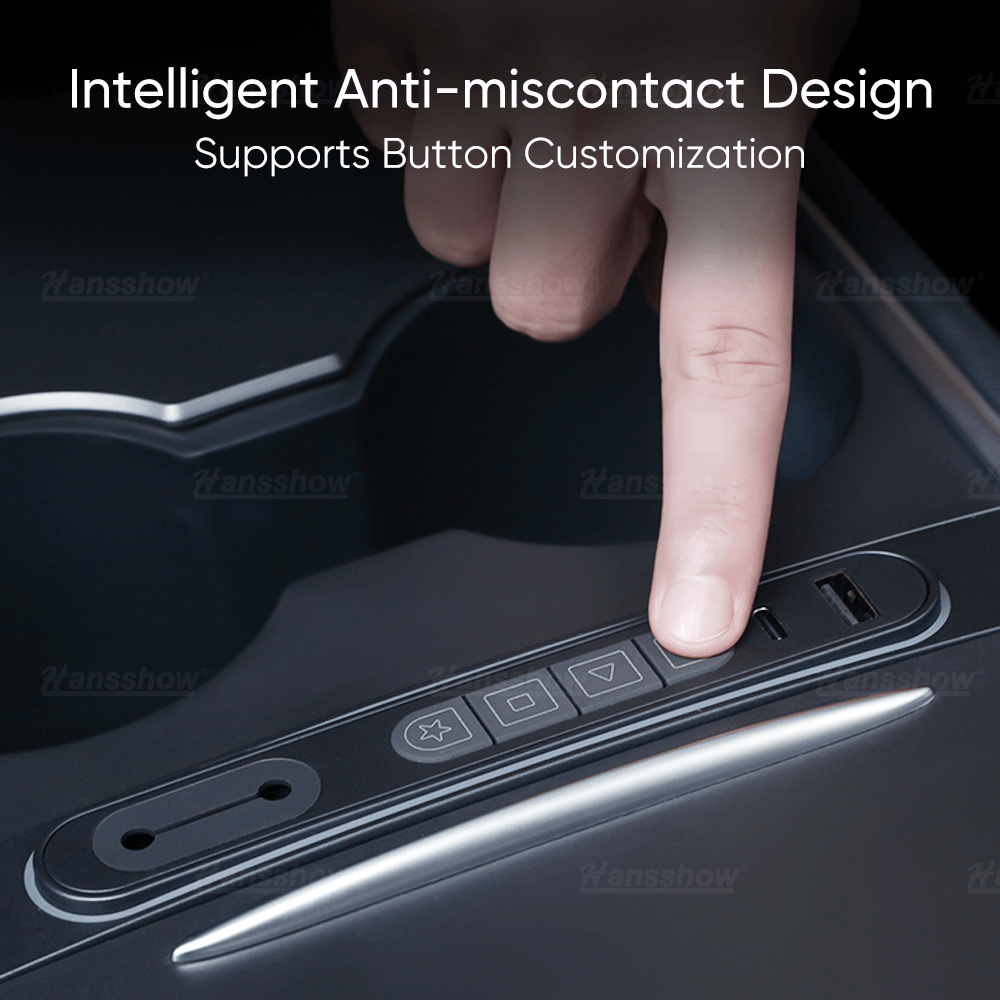 Hansshow 2021+ Model 3/Y Smart Control Expansion Dock: Enhanced Interior Functionality