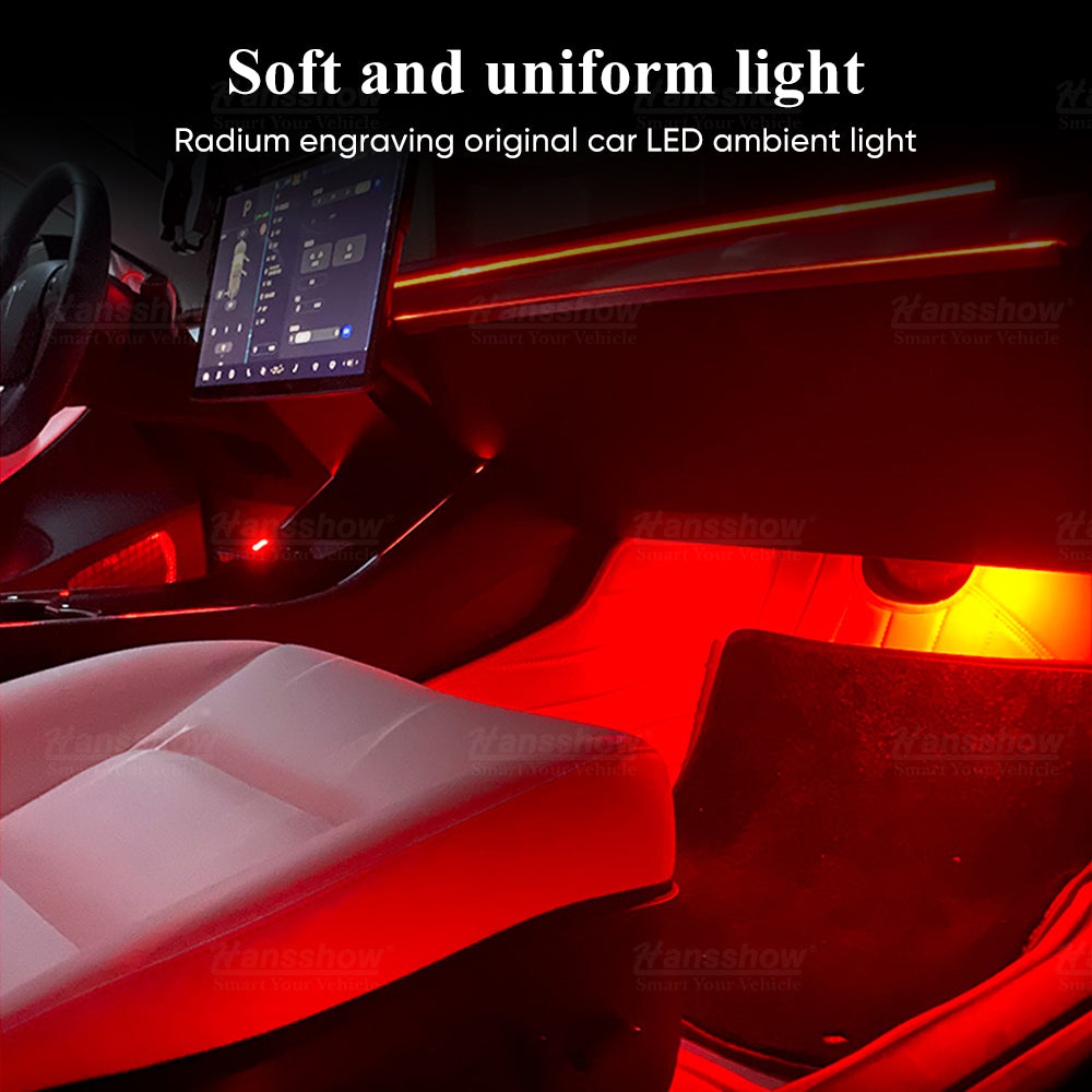 Hansshow Model 3/Y Laser Lighting Upgrade Kit & Colorful Auto 4 Doors Handles