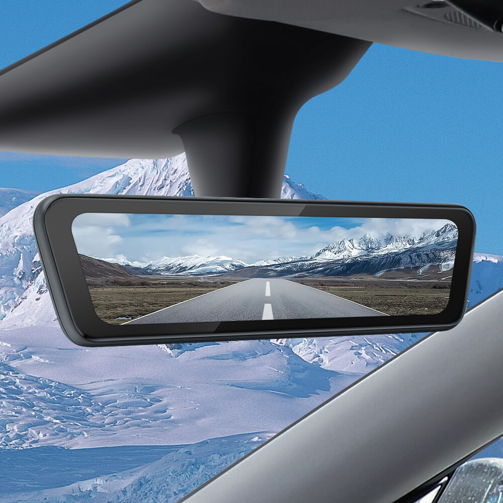 Tesla Model Y/Model 3 Highland Stream Media Rearview Mirror Dual Channel Recorder Dashcam Rear View Mirror 8.2"