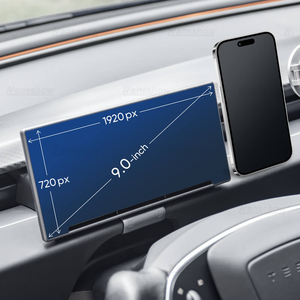 Hansshow 모델 3/Y F9 9인치 터치 스크린 Carplay/Android Auto 스마트 대시보드