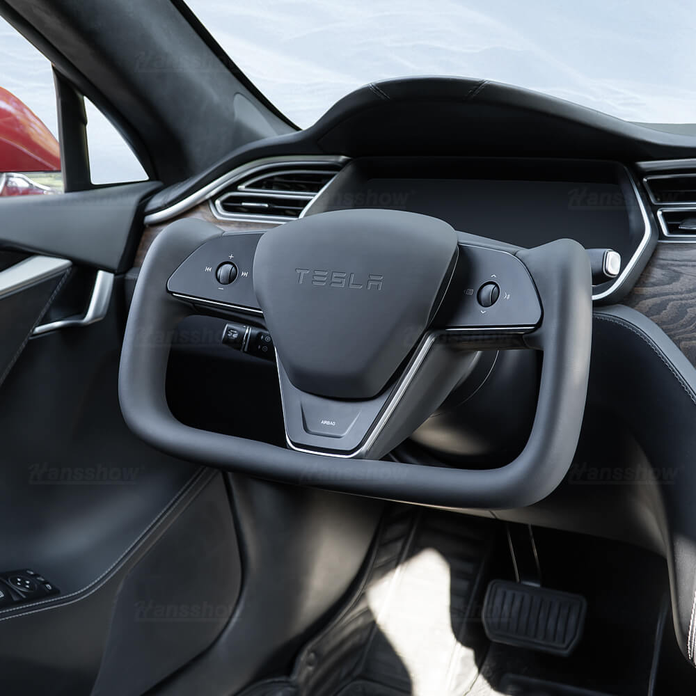 TEST]2012-2020 Model S/X Yoke Style Carbon Fiber Steering Wheel