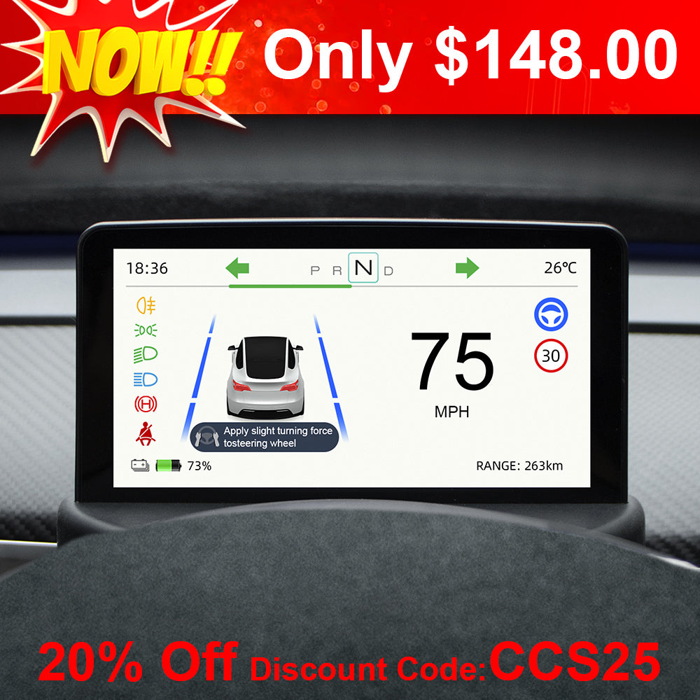 Hansshow Model 3/Y 5.16-inch Mini Dashboard Screen Display