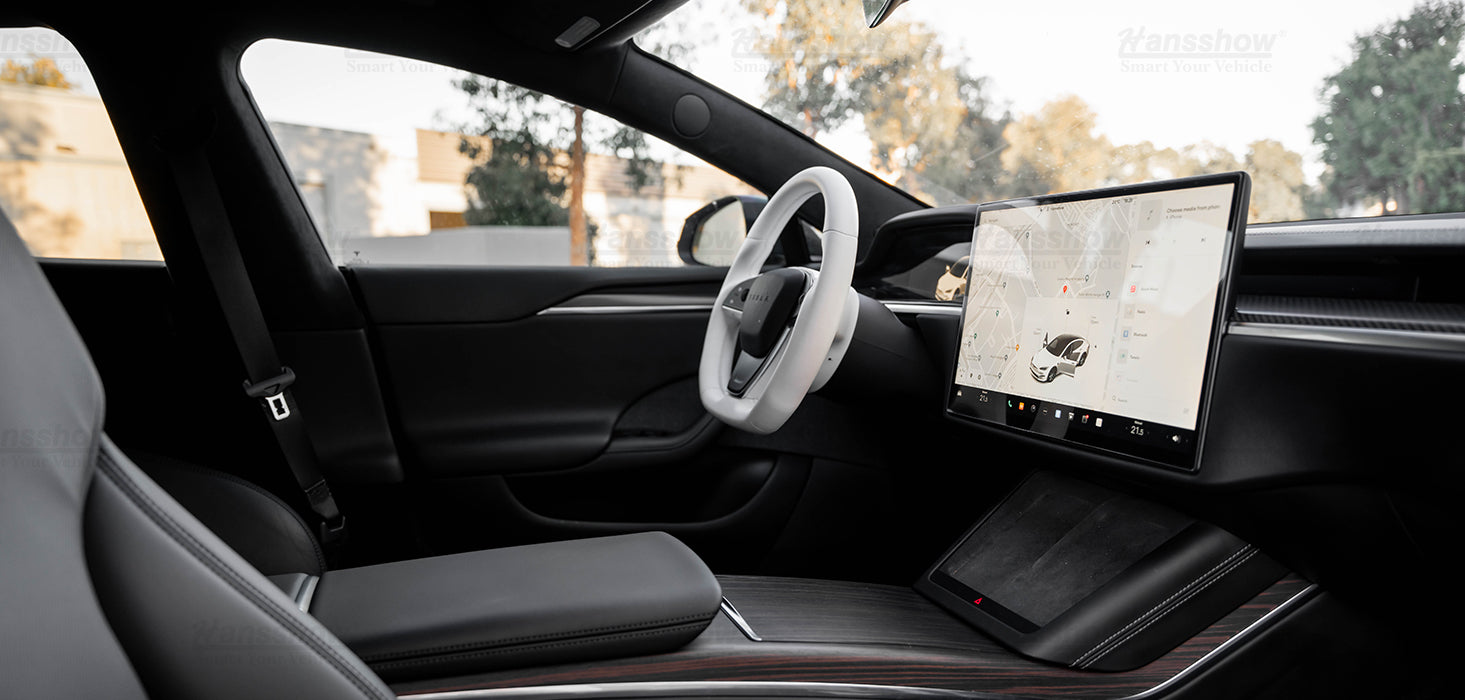 2021+ Model X/S Round Steering Wheel Hansshow | Der beste Helfer für ...