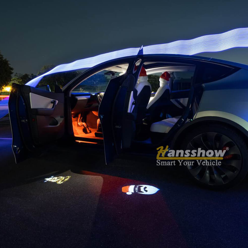 Hansshow 모델 Y 액세서리 세트 (35L APP 제어 트렁크 냉장고 + 전기 유리 지붕 차양)