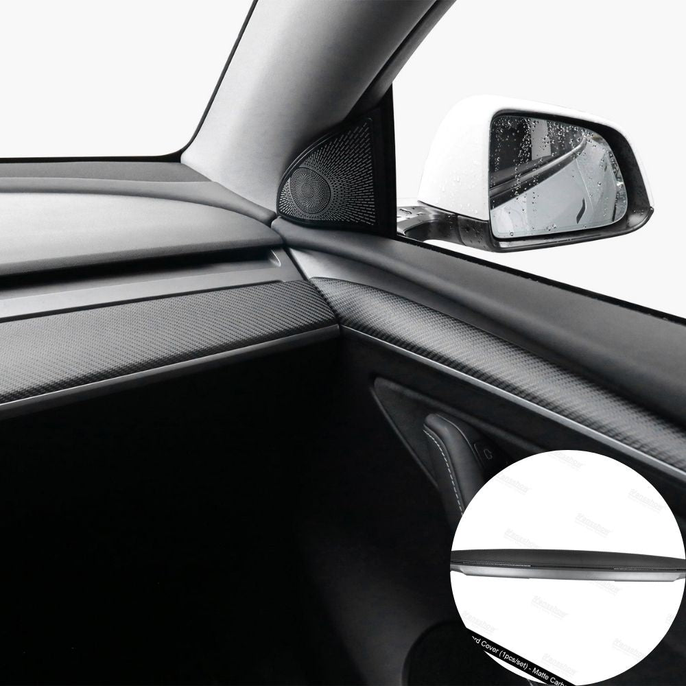 Model Y/3 Real Carbon Fiber Dashboard & Front Door Trim Panel Replacement Kit