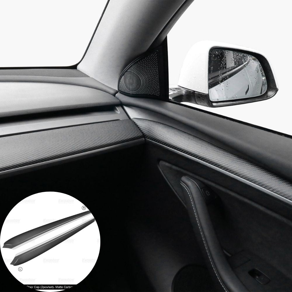 Model Y/3 Real Carbon Fiber Dashboard & Front Door Trim Panel Replacement Kit