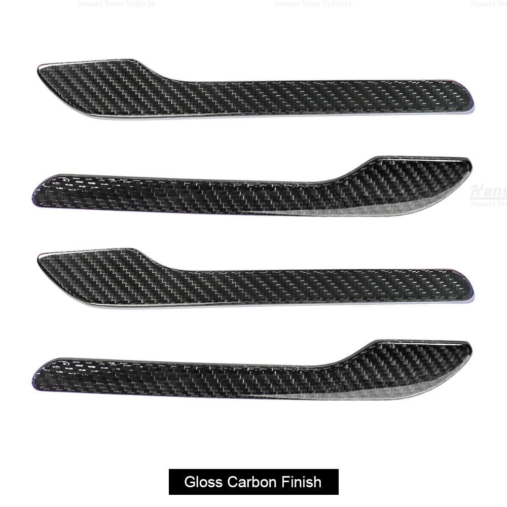 Real Carbon Fiber Door Handle Cover for Model 3/Y