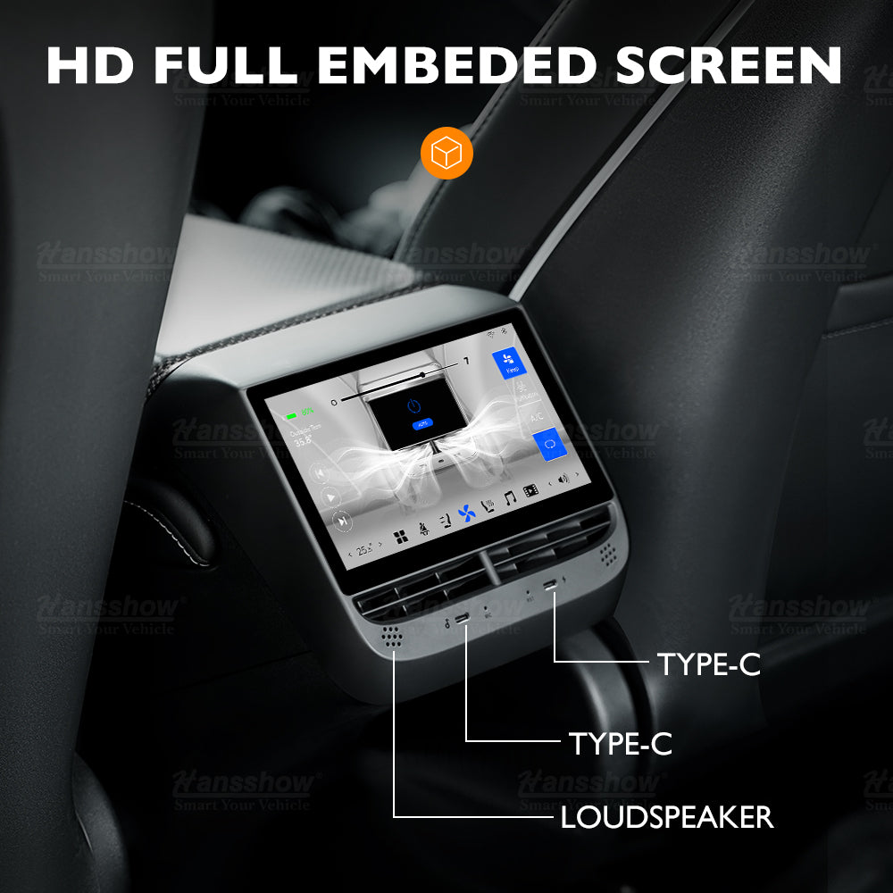 Model 3/Y 7" bageste underholdning og klimaanlæg Touch Screen Display H7