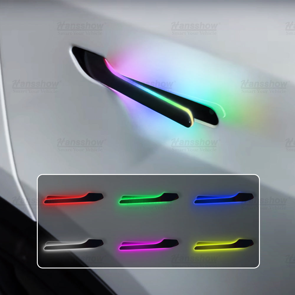 Hansshow Model 3/Y Laser Lighting Upgrade Kit & Colorful Auto 4 Doors Handles