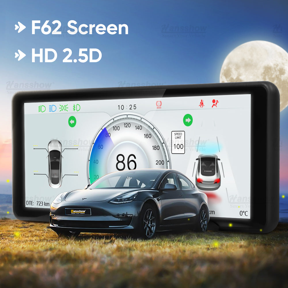 Hansshow Tesla Model 3/Y F62 Dashboard Screen Driver Display Instrument Cluster