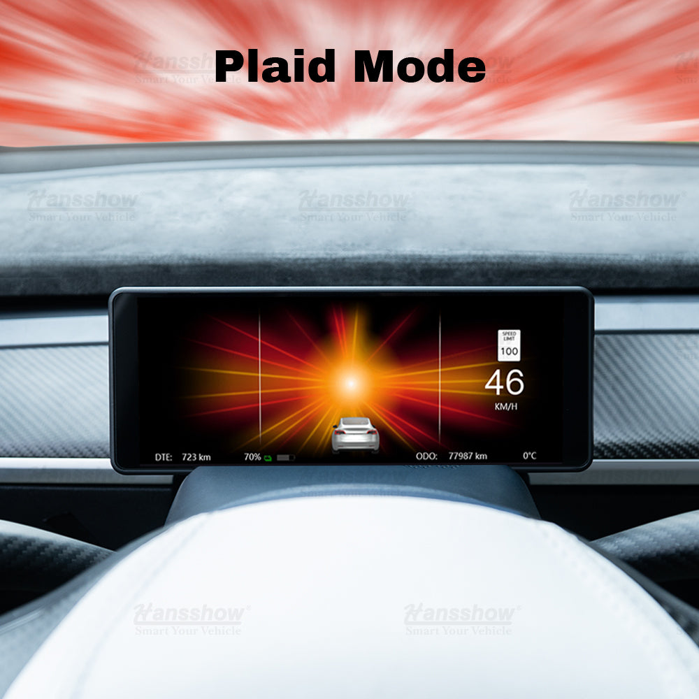 Hansshow Tesla Modell 3/Y F62 Dashboard driverdisplay Instrumentdisplay.