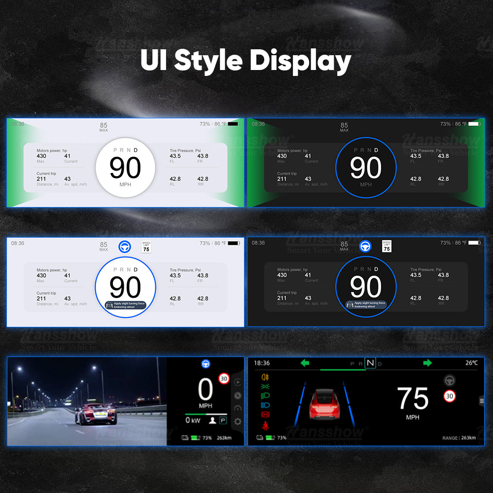 Tesla Model 3/Y F68 Carplay Dashboard Touch Screen 6,86" skærm