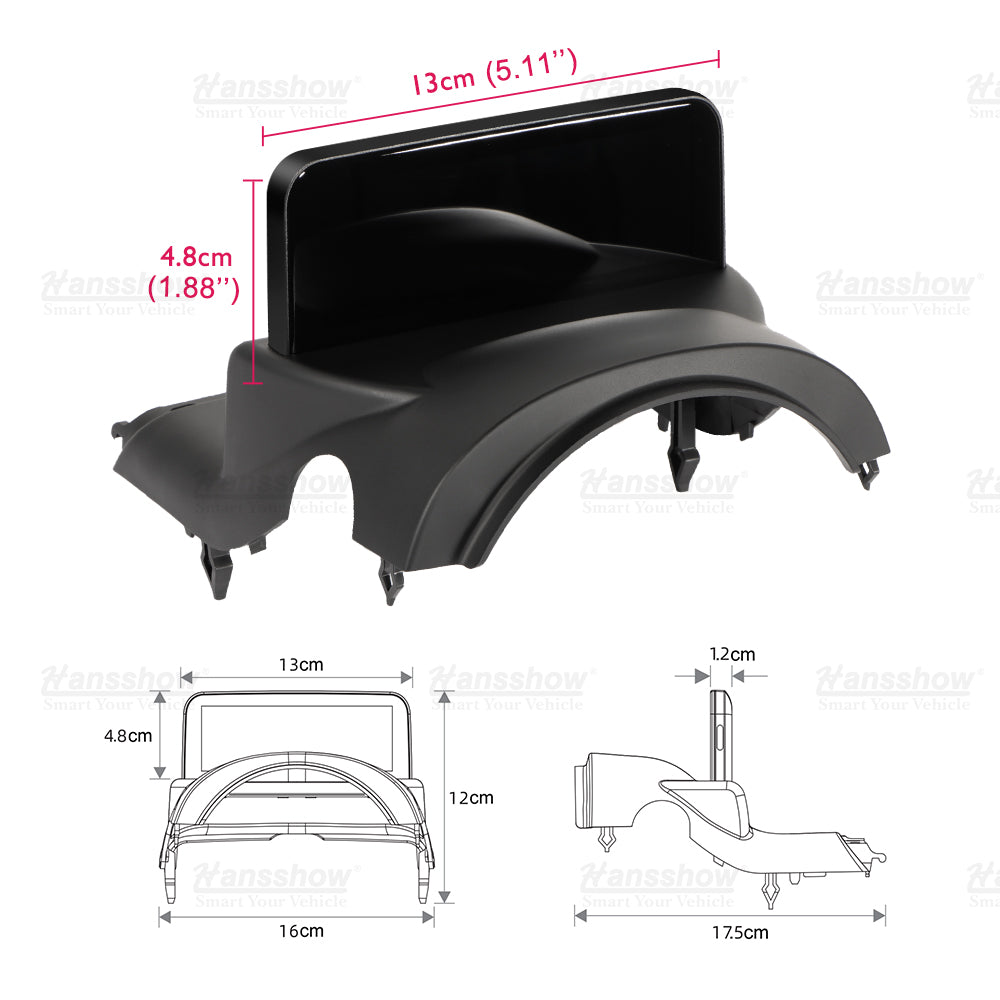 Hansshow Ultra Mini skærmskærm til Model 3/Y