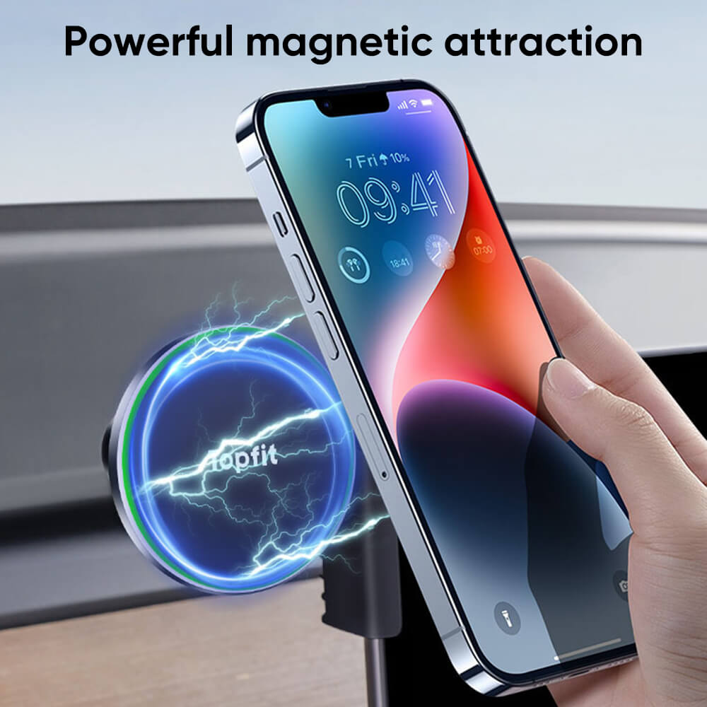 Hansshow Dual 360° Rotating Magnetic Phone Holder with Wireless Charging Function