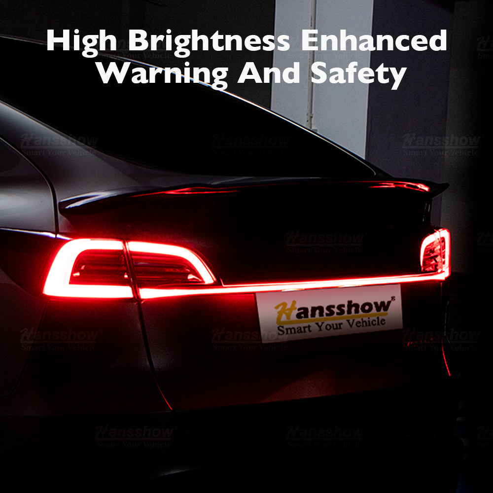 Hansshow Model 3/Y Knight Rider Full-Width Strip Tail Light & Front Fog Light LED with Turn Assist