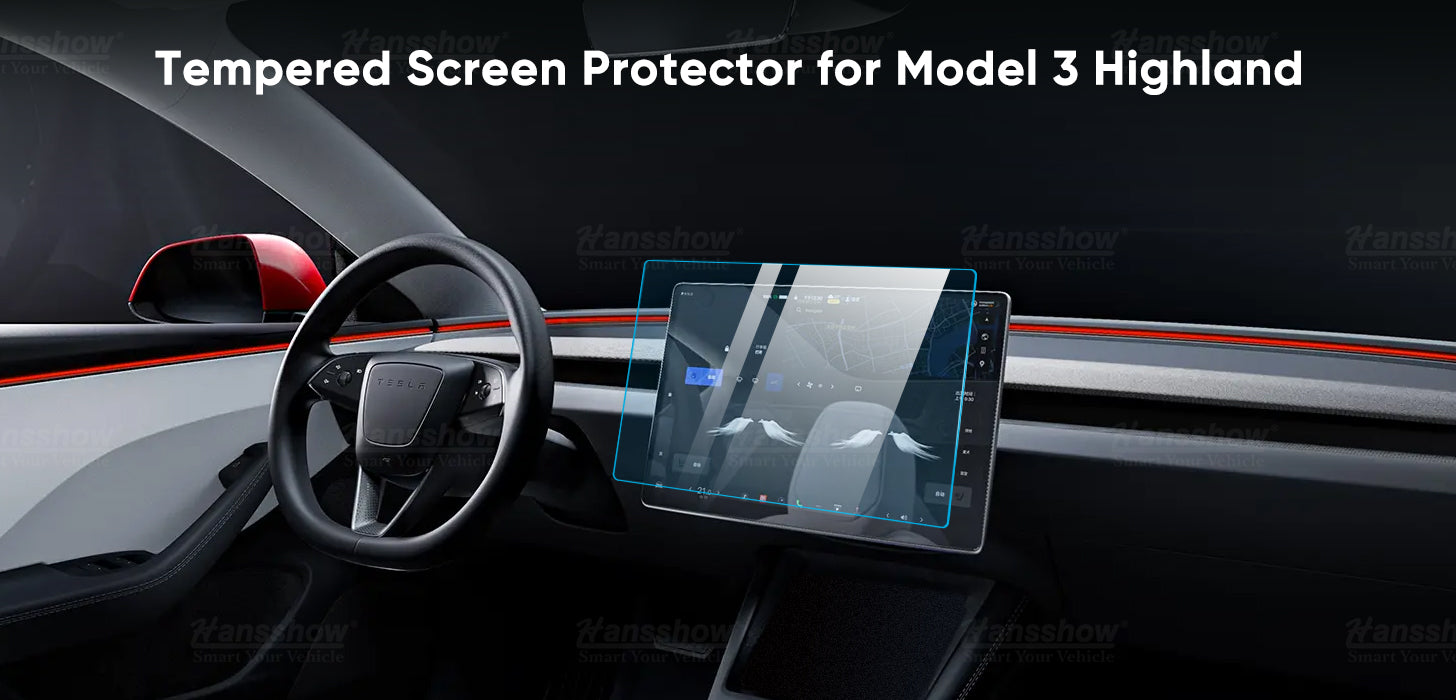 Model 3 Highland Tempered Glass Screen Protector Set for Front