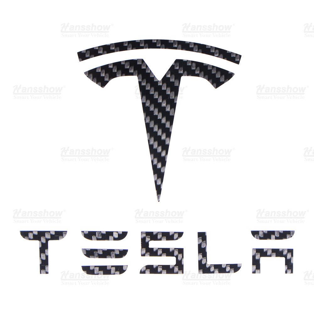 Tesla-logo i ægte kulfiber til Model 3/Y