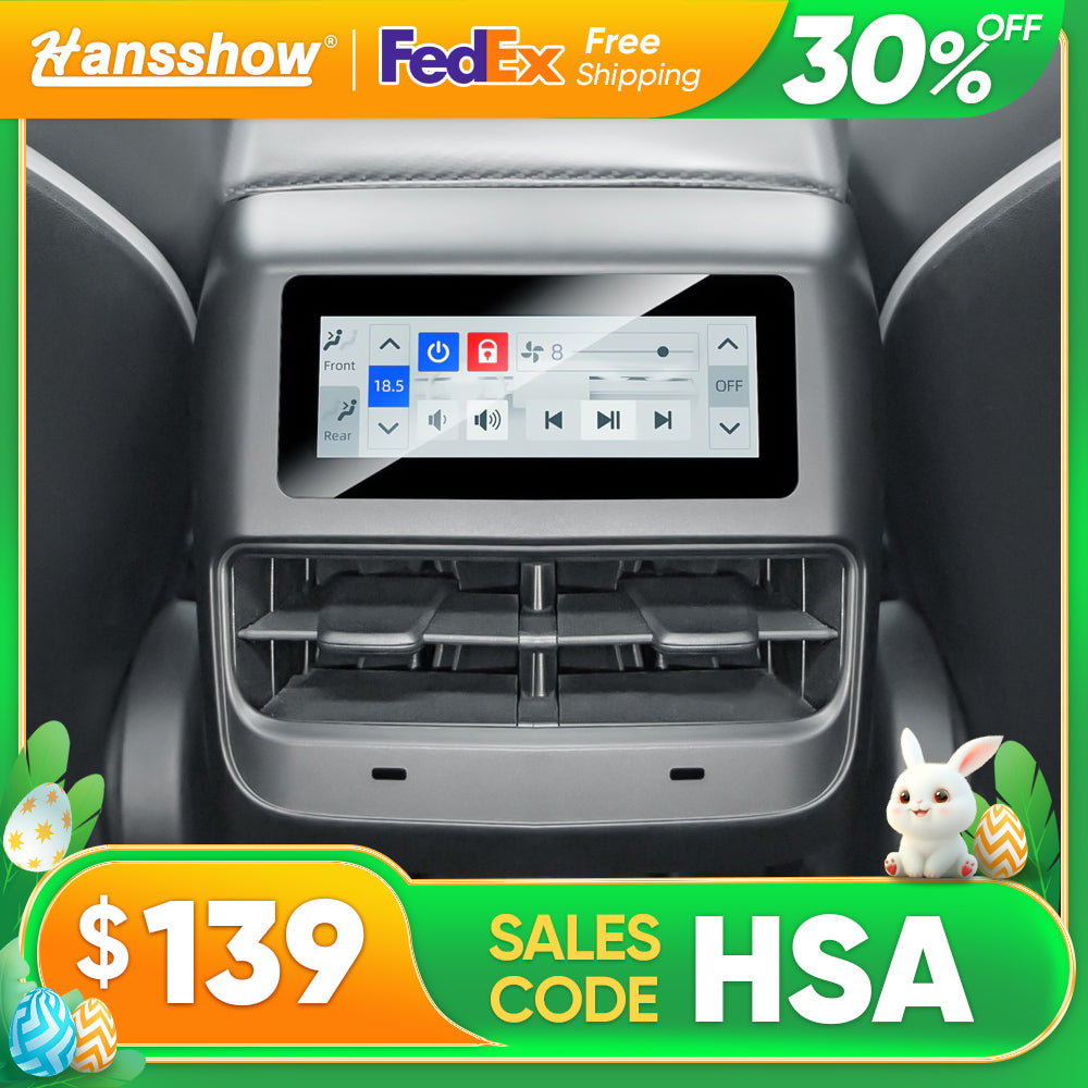 Hansshow Model 3/Y Rear Climate & Music Control Screen