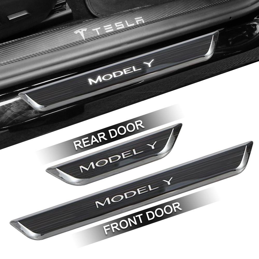Model 3/Y LED illuminated Welcome Pedal Door Sill Protector