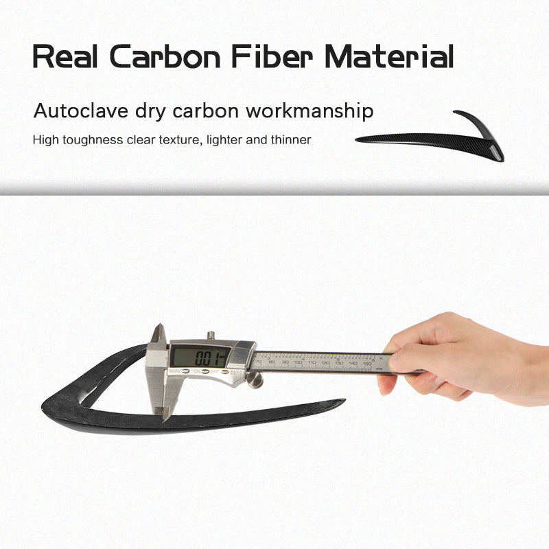 lighter thiner real carbon fiber fog light trim cover