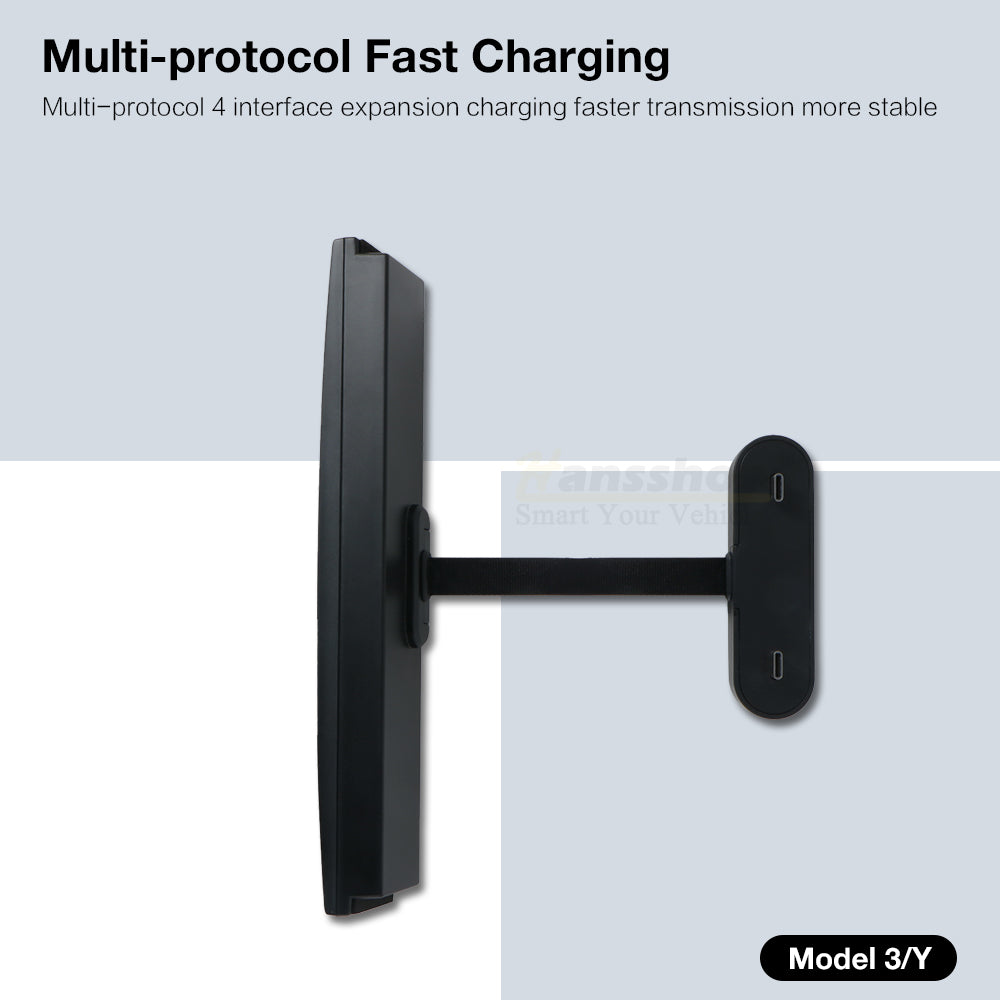 2021+ Model 3/Y midterkonsol USB-opladningshub med flere protokoller|Hansshow