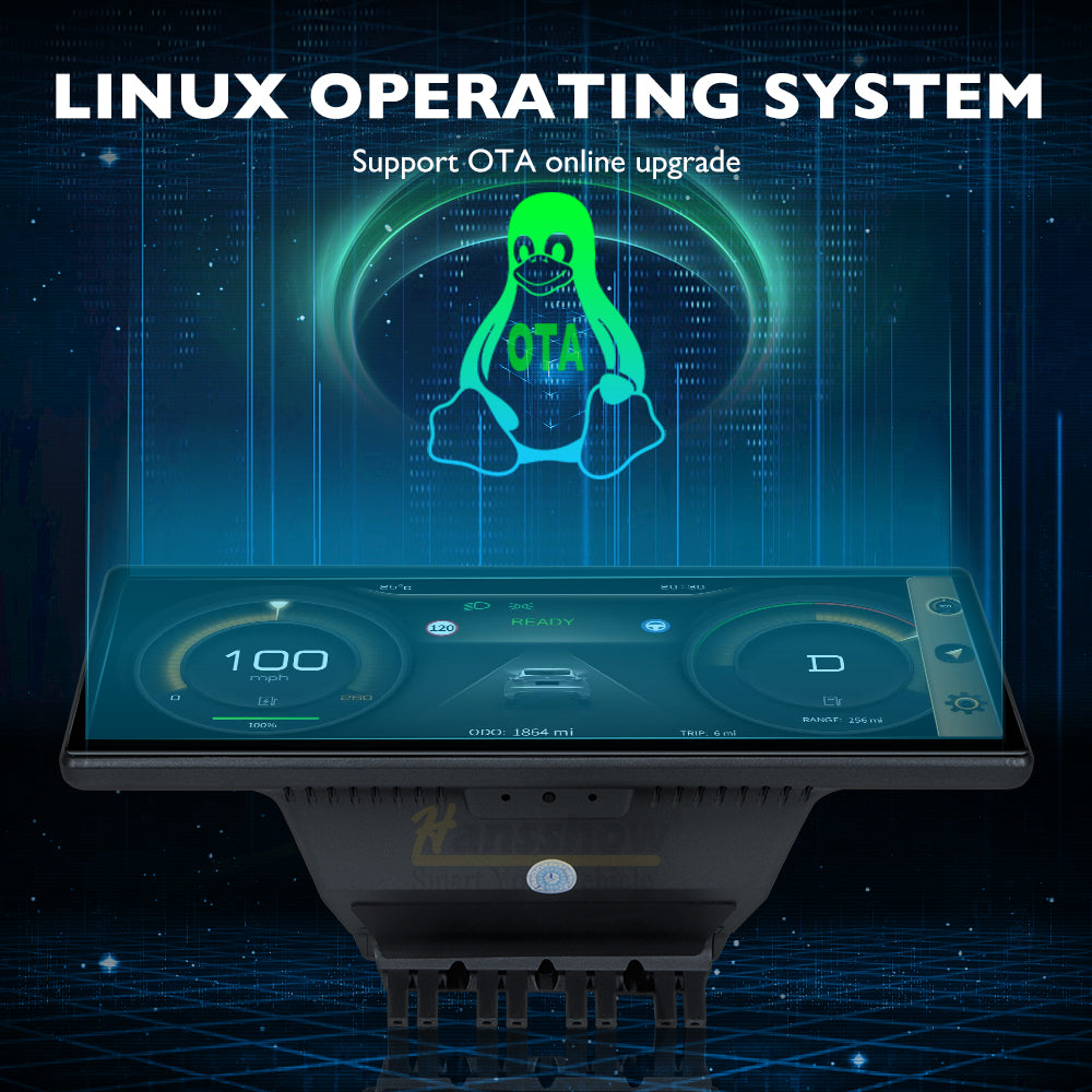 Modèle 3, Y Écran tactile du tableau de bord de la console centrale (Linux 9.0'')