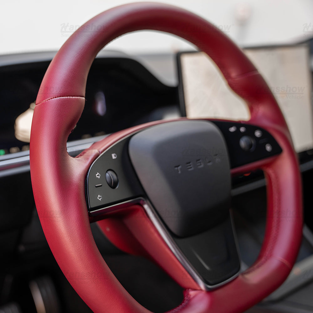 Custom Circular Round Lenkradersatz für Tesla Model S/X oder Plaid  2021-2023