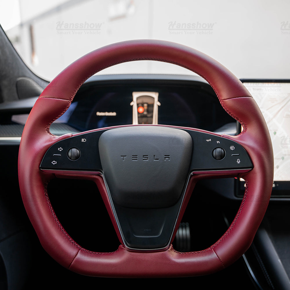 Custom Circular Round Lenkradersatz für Tesla Model S/X oder Plaid  2021-2023