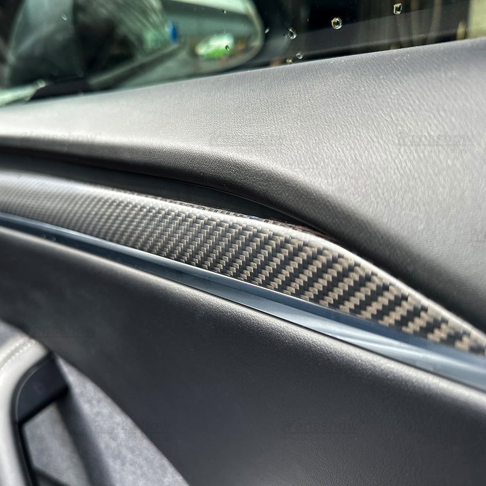 2022+ Model S Innenraum-Carbonfaser-Türen und Armaturenbrett-Verkleidungsset (7 Stück/Set)