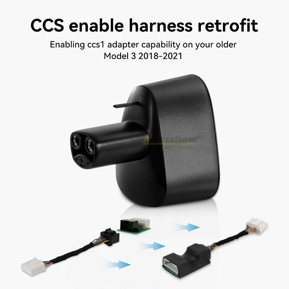 Hansshow CCS Combo 1 Adapter USA Tesla DC hurtig ladning - Bare for Tesla Modell S3XY eiere