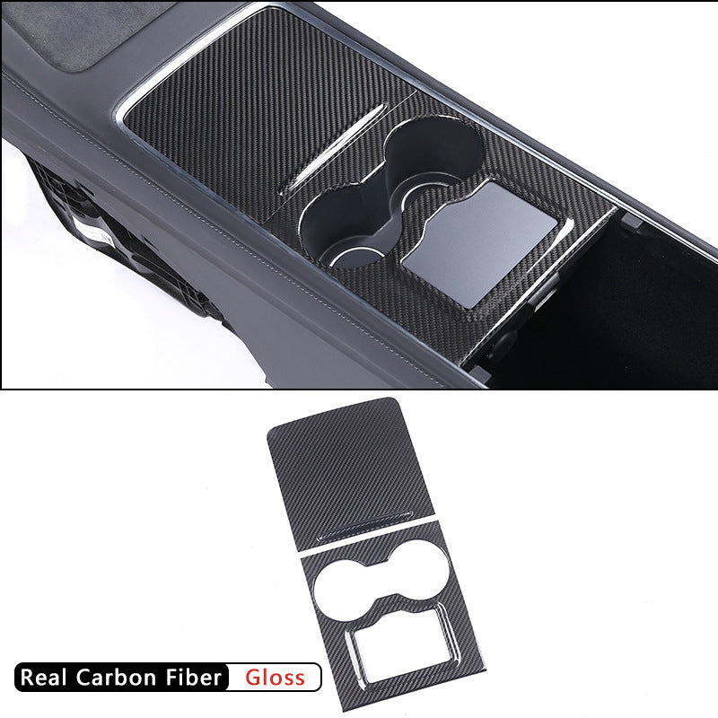 Model 3/Y Real Carbon Fiber Center Console Trim Panel Cover