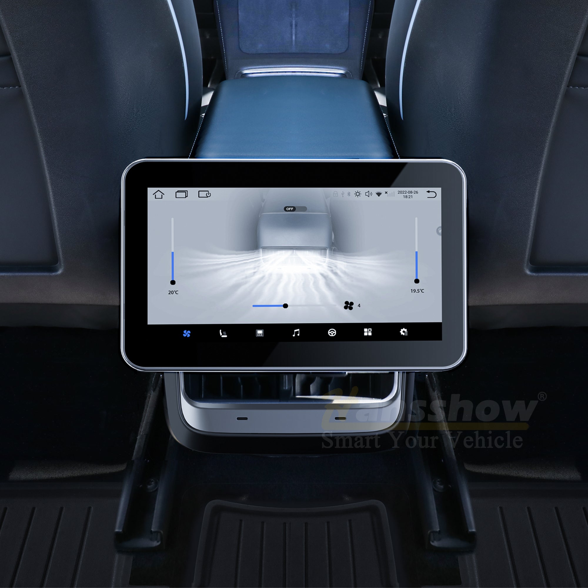 Modell 3/Y 8,2-Zoll-Touchscreen für Unterhaltung und Klimaanlage im Fond