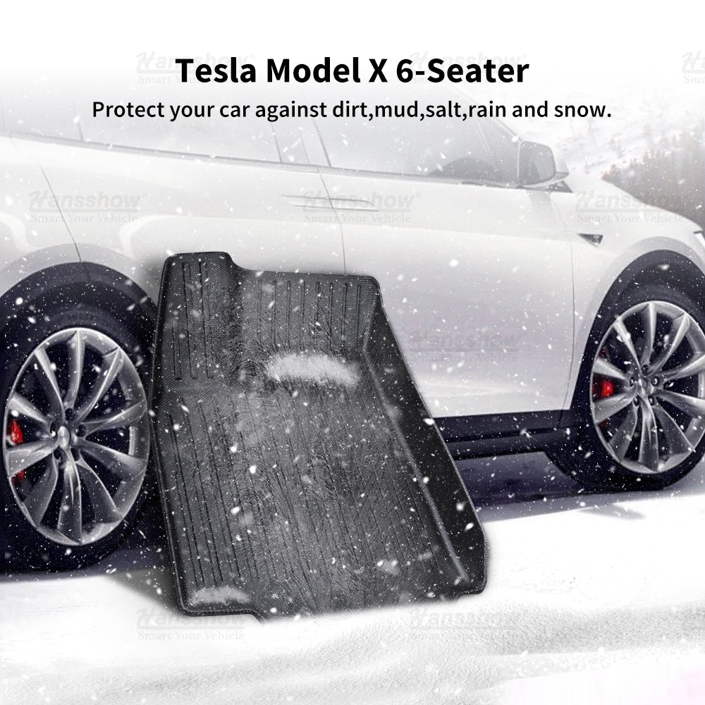 Hansshow Tesla Model X 2021+ vandtætte gulvmåtter +bagagerum&frunk gulvforinger