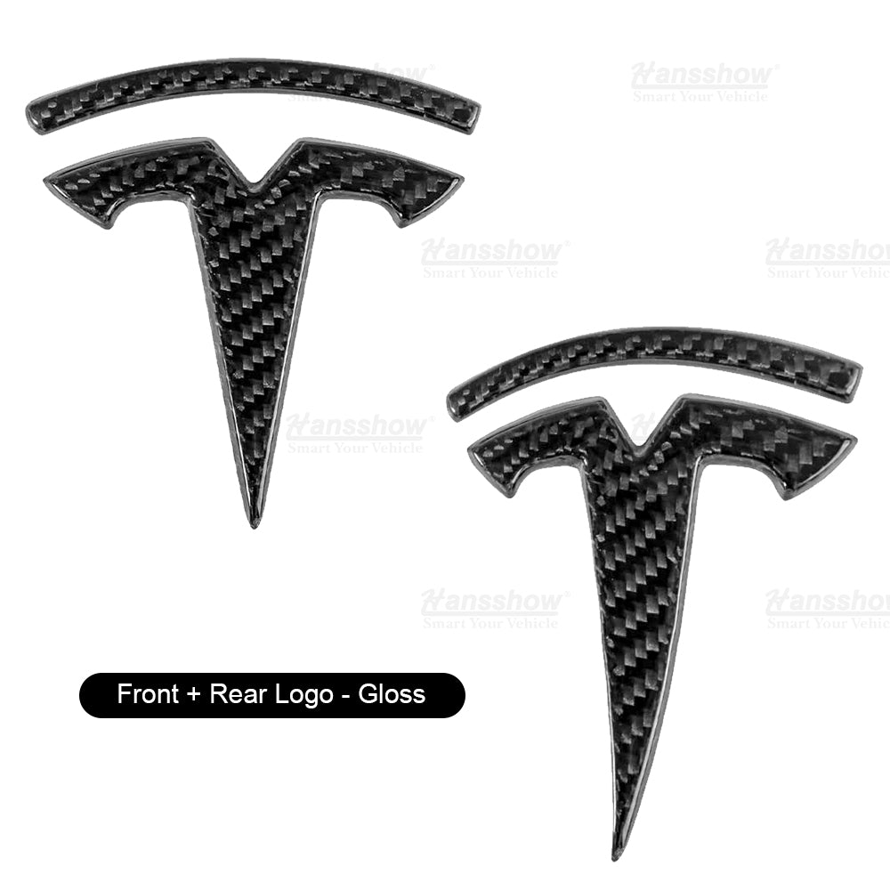 Real Carbon Fiber Tesla Logo for Model 3/Y