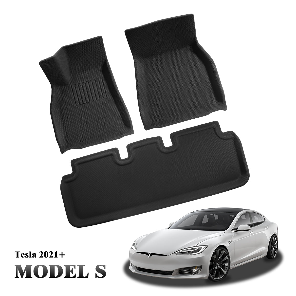 Revêtements de sol avant et arrière imperméables pour Model S 