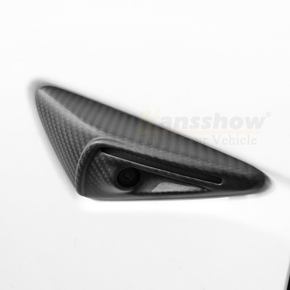 Model 3/Y Real Carbon Fiber Side Camera Cover - Full Coverage