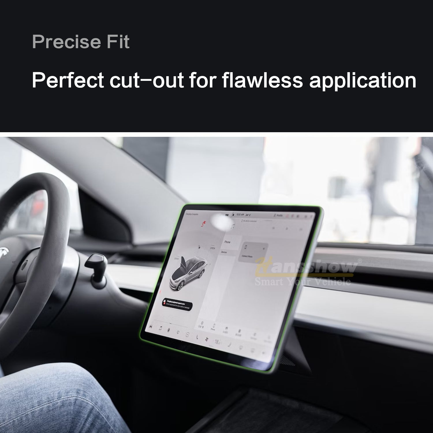 Model 3/Y Tempered Glass Screen Protector with auto-alignment